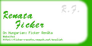 renata ficker business card